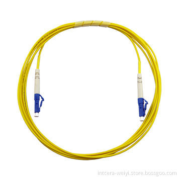 LC/PC-LC/PC SM SX Yellow Fiber-optic Patch Cord with Low IL and High RL (0.9/2.0/3.0mm Optional)